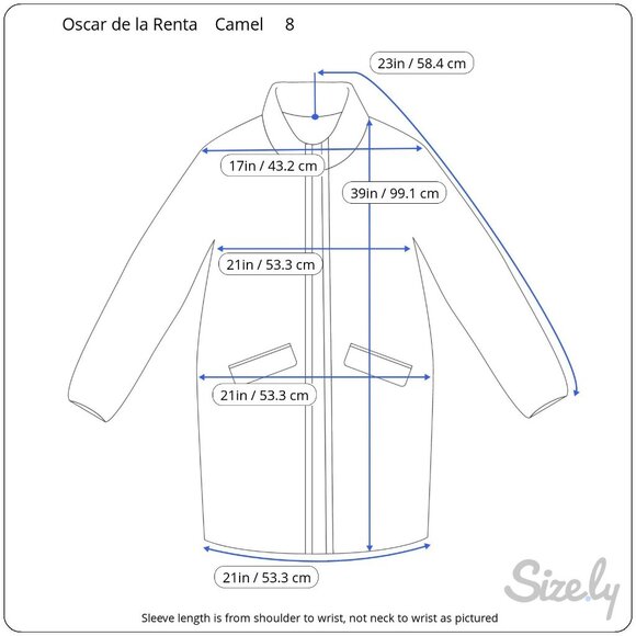 Oscar De La Renta Vintage Womens Camel Hair Notch Lapel Button Front Overcoat 8 - Picture 8 of 11